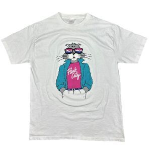 Vintage Cool Cat Park City Utah Puff Print 1987 T Shirt Mens Size XL